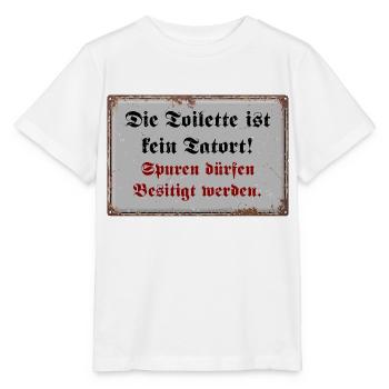 Die Toilette ist kein Tatort - Stanley/Stella Kinder T-Shirt MINI CREATOR  - Weiß - Vorne - Maike (125cm)