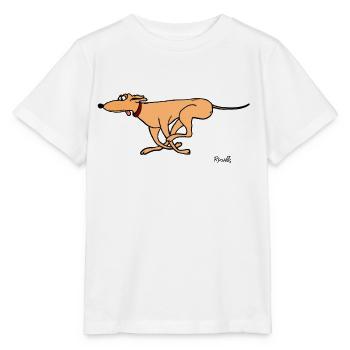 Ein junger Windhund, der geboren wurde, um zu laufen - Stanley/Stella Kinder T-Shirt MINI CREATOR  - Weiß - Vorne - Maike (125cm)