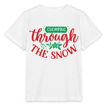 Durch den Schnee würgen - Weihnachtshumor - Stanley/Stella Kinder T-Shirt MINI CREATOR  - Weiß - Vorne - Maike (125cm)