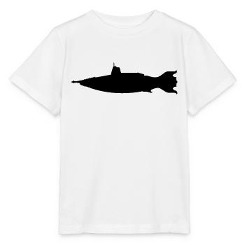 Fantasie Unterseeboot, Silhouette - Stanley/Stella Kinder T-Shirt MINI CREATOR  - Weiß - Vorne - Maike (125cm)