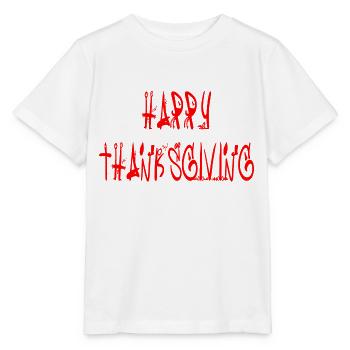 Joyeux Thanksgiving. Joyeux thaksgiving - T-shirt bio MINI CREATOR Stanley/Stella Enfant - blanc - Devant - Maike (125cm)