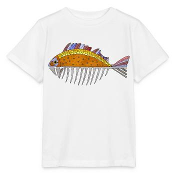 Poisson - T-shirt bio MINI CREATOR Stanley/Stella Enfant - blanc - Devant - Maike (125cm)