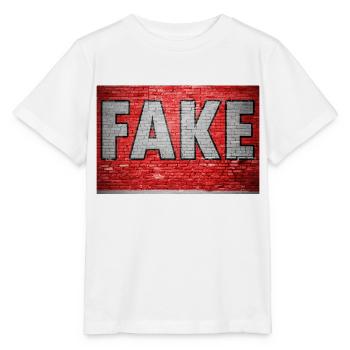 Faux graffiti de mur de briques - T-shirt bio MINI CREATOR Stanley/Stella Enfant - blanc - Devant - Maike (125cm)