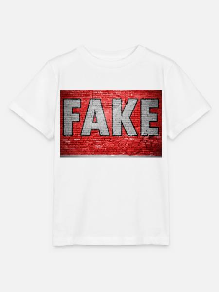 Fake Ziegelsteinmauer Graffiti - Stanley/Stella Kinder T-Shirt MINI CREATOR  - Weiß