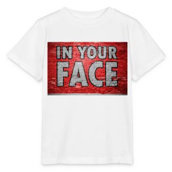 In Your Face Graffiti - Stanley/Stella Kinder T-Shirt MINI CREATOR  - Weiß - Vorne - Maike (125cm)