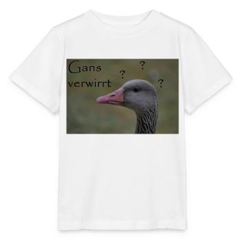 Goose confused - funny saying - Stanley/Stella MINI CREATOR Kids’ T-Shirt - white - Front - Maike (125cm)