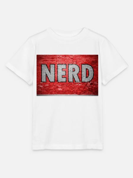 Nerd Graffiti auf Ziegelmauer - Stanley/Stella Kinder T-Shirt MINI CREATOR - Weiß