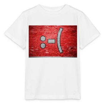 negative Smiley lettering saying Graffiti :-( - Stanley/Stella MINI CREATOR Kids’ T-Shirt - white - Front - Maike (125cm)