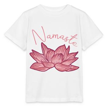 Buddha Monk Namaste Flower Lotus Flower I Gift - Stanley/Stella MINI CREATOR Kids’ T-Shirt - white - Front - Maike (125cm)