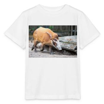 bush pig or red river hog Pinselohrschwein - Stanley/Stella MINI CREATOR Kids’ T-Shirt - white - Front - Maike (125cm)