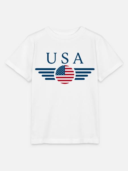 USA Fahne - Stanley/Stella Kinder T-Shirt MINI CREATOR - Weiß
