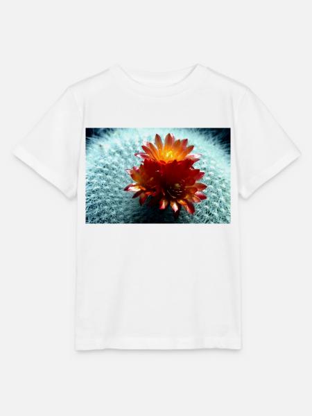 Blühender Kaktus - Stanley/Stella Kinder T-Shirt MINI CREATOR - Weiß