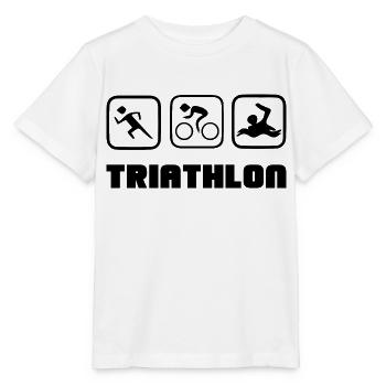 Marathon Triathlon Running Jogging Biking Cycling - Stanley/Stella MINI CREATOR Kids’ T-Shirt - white - Front - Maike (125cm)