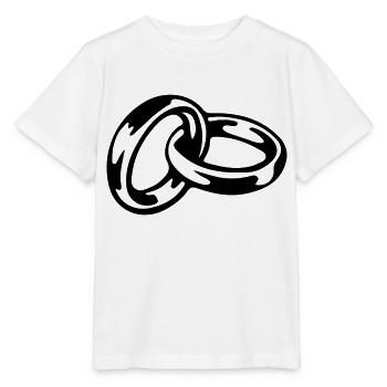 wedding rings - Stanley/Stella MINI CREATOR Kids’ T-Shirt - white - Front - Maike (125cm)