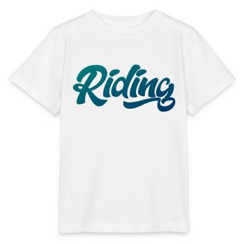 Riding - Riding - Horse - Horses - Slogan - Saying - Stanley/Stella MINI CREATOR Kids’ T-Shirt - white - Front - Maike (125cm)
