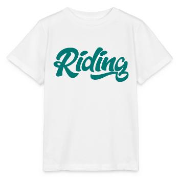 Riding - Riding - Horse - Horses - Slogan - Saying - Stanley/Stella MINI CREATOR Kids’ T-Shirt - white - Front - Maike (125cm)