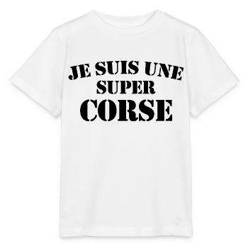 Je Suis Une Super Corse - T-shirt bio MINI CREATOR Stanley/Stella Enfant - blanc - Devant - Maike (125cm)