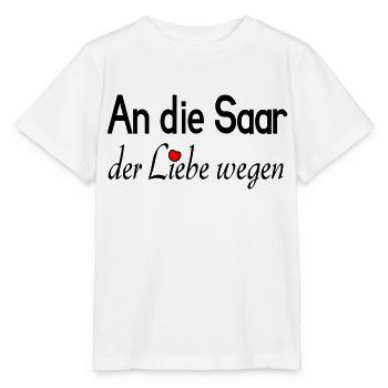 An die Saar der Liebe wegen - Stanley/Stella Kinder T-Shirt MINI CREATOR  - Weiß - Vorne - Maike (125cm)