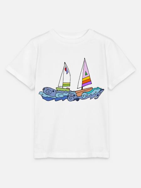 Segelboote - Stanley/Stella Kinder T-Shirt MINI CREATOR - Weiß