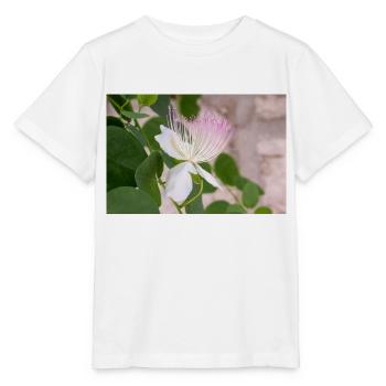 Kapernstrauch auch Flinders-Rose Capparis spinosa - Stanley/Stella Kinder T-Shirt MINI CREATOR  - Weiß - Vorne - Maike (125cm)