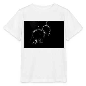Headphones in the dark - Stanley/Stella MINI CREATOR Kids’ T-Shirt - white - Front - Maike (125cm)