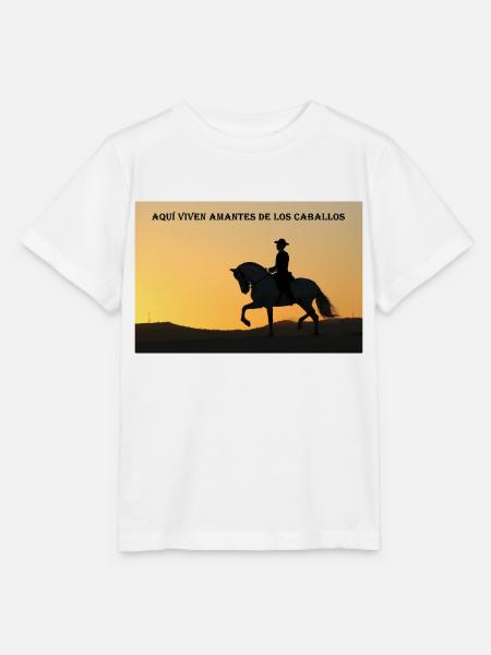 amantes de caballos - Stanley/Stella Kinder T-Shirt MINI CREATOR  - Weiß