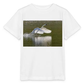 Swan landing - Stanley/Stella MINI CREATOR Kids’ T-Shirt - white - Front - Maike (125cm)