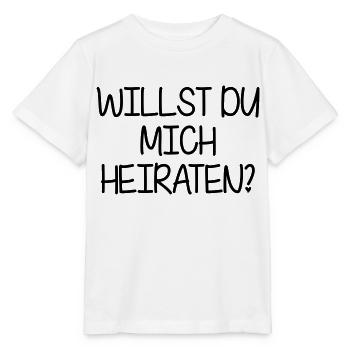 Willst du mich Heiraten? - Stanley/Stella Kinder T-Shirt MINI CREATOR  - Weiß - Vorne - Maike (125cm)