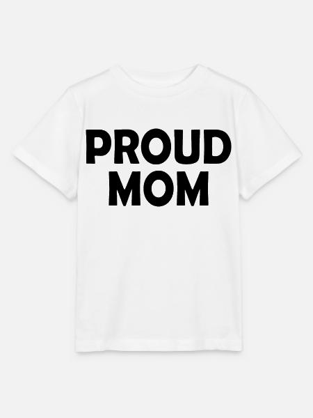 Proud mom - Stanley/Stella Kinder T-Shirt MINI CREATOR  - Weiß