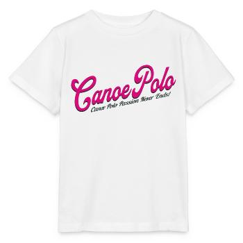 CanoePolo Passion Never Ends - Kanupolo - Stanley/Stella Kinder T-Shirt MINI CREATOR  - Weiß - Vorne - Maike (125cm)
