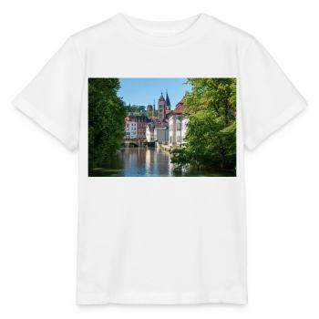 Stadtbild von Esslingen am Neckar von der Agnesbrücke aus - Stanley/Stella Kinder T-Shirt MINI CREATOR  - Weiß - Vorne - Maike (125cm)
