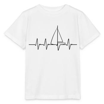 Segelboot Heartbeat Segelboot - Stanley/Stella Kinder T-Shirt MINI CREATOR  - Weiß - Vorne - Maike (125cm)