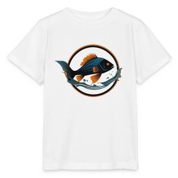 Fisch im Wasser - Stanley/Stella Kinder T-Shirt MINI CREATOR  - Weiß - Vorne - Maike (125cm)