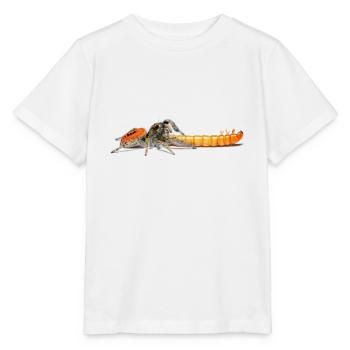 Springspinne Phidippus texanus jumping spider - Stanley/Stella Kinder T-Shirt MINI CREATOR  - Weiß - Vorne - Maike (125cm)