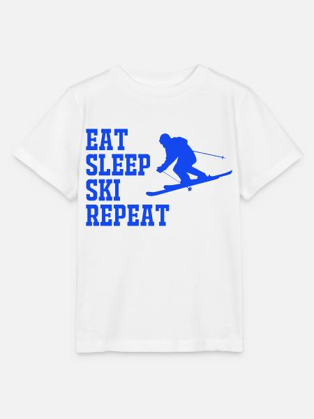 SKI EAT SLEEP REPEAT - Stanley/Stella Kinder T-Shirt MINI CREATOR - Weiß