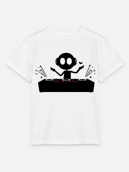DJ Party Turntables - Stanley/Stella Kinder T-Shirt MINI CREATOR - Weiß