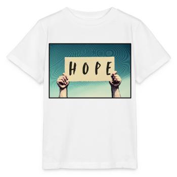 Pancarte - Hope - T-shirt bio MINI CREATOR Stanley/Stella Enfant - blanc - Devant - Maike (125cm)