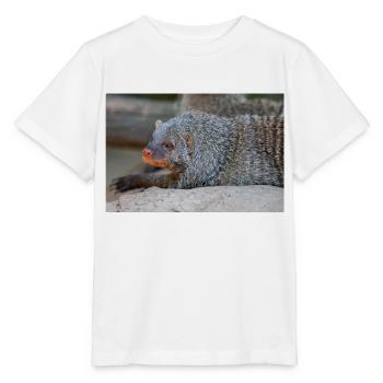 Mangouste baguée ou mangouste zébrée Zebramanguste - T-shirt bio MINI CREATOR Stanley/Stella Enfant - blanc - Devant - Maike (125cm)