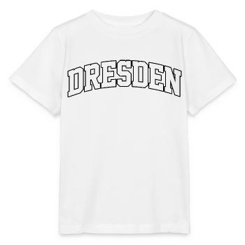 Logo Dresden : Design collégial au style historiqu - T-shirt bio MINI CREATOR Stanley/Stella Enfant - blanc - Devant - Maike (125cm)