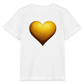 Goldener Schriftzug Herz aus Gold - Stanley/Stella Kinder T-Shirt MINI CREATOR  - Weiß - Vorne - Maike (125cm)