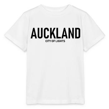 Auckland - Ville Lumière - Nouvelle-Zélande Neuseeland - T-shirt bio MINI CREATOR Stanley/Stella Enfant - blanc - Devant - Maike (125cm)