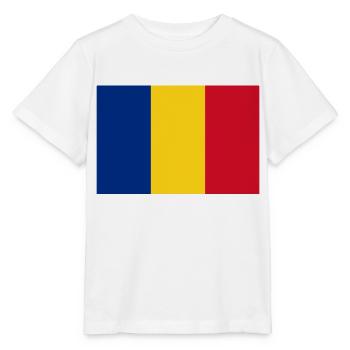 Roumanie, la Roumanie, drapeau, drapeau - T-shirt bio MINI CREATOR Stanley/Stella Enfant - blanc - Devant - Maike (125cm)