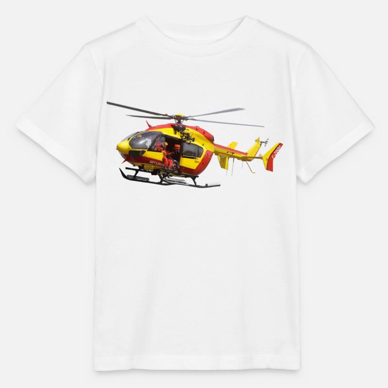 helicoptere EC145 securité civile - T-shirt bio MINI CREATOR Stanley/Stella Enfant - blanc