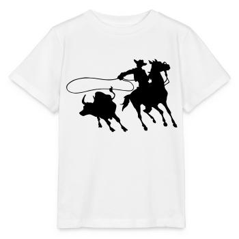 Cowboy - T-shirt bio MINI CREATOR Stanley/Stella Enfant - blanc - Devant - Maike (125cm)