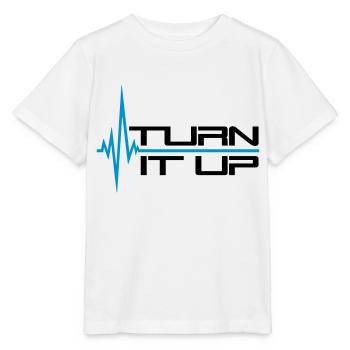 heart rate heartbeat turn it up bar strokes - Stanley/Stella MINI CREATOR Kids’ T-Shirt - white - Front - Maike (125cm)