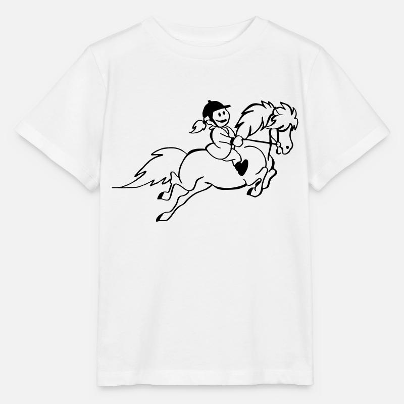 Poney - T-shirt bio MINI CREATOR Stanley/Stella Enfant - blanc