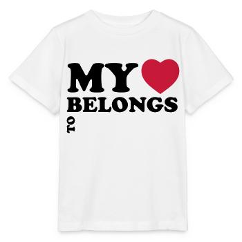 My heart belongs to - Stanley/Stella MINI CREATOR Kids’ T-Shirt - white - Front - Maike (125cm)