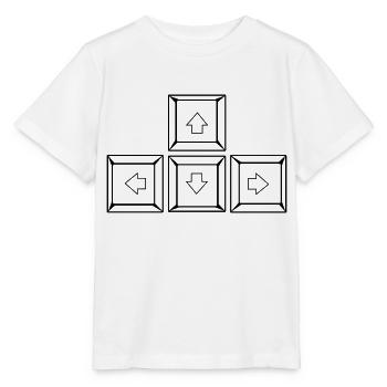 Up Down Left Right Keyboard Buttons (Keys) - Stanley/Stella MINI CREATOR Kids’ T-Shirt - white - Front - Maike (125cm)