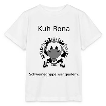 Kuh Rona - Schweinegrippe war gestern - Stanley/Stella Kinder T-Shirt MINI CREATOR  - Weiß - Vorne - Maike (125cm)