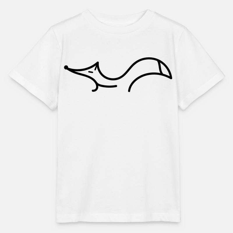 Fox linear b - Stanley/Stella MINI CREATOR Kids’ T-Shirt - white